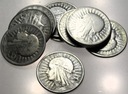 Lot Zestaw 10 x 2 zł Głowa Kobiety Polonia SREBRO