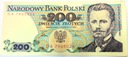 1986 200 zł złotych Dąbrowski seria DA