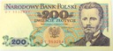 1986 200 zł złotych Dąbrowski seria DY
