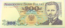 1988 200 zł złotych Dąbrowski seria EN