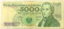 1988 5000 zł złotych Chopin seria DY