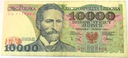 1988 10000 zł złotych Wyspiański, seria DG