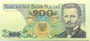 1986 200 zł złotych Dąbrowski seria DA