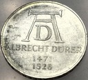 Niemcy 5 Marek 1971 Albrecht Durer SREBRO