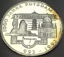 Niemcy 10 marek 1993 1000 jahre Potsdam Poczdam SREBRO (nr 1)