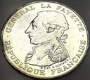 Francja 100 franków 1987 230. rocznica Urodziny Gilberta La Fayette SREBRO