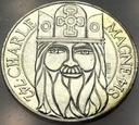 Francja 100 franków 1990 Karol Wielki SREBRO (nr 1)