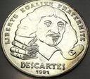 Francja 100 franków 1991 395 rocznica Urodziny René Descartesa SREBRO (nr 2