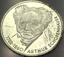 Niemcy 10 marek 1988 Arthur Schopenhauer SREBRO (nr 2)