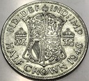 Anglia UK pół korony half crown 1946 Jerzy VI George SREBRO