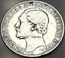 Niemcy 2 Marki 1877 Mecklenburg-Strelitz SREBRO RZADKA