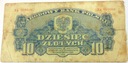 1944 10 zł złotych Obowiązkowym, seria XA