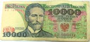 1988 10000 zł złotych Wyspiański, seria BZ