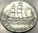 5 zł złotych 1936 Żaglowiec Żaglówka Statek SREBRO