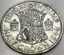 Anglia UK pół korony half crown 1944 Jerzy VI George SREBRO