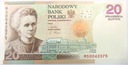 2011 20 zł złotych Maria Skłodowska-Curie banknot kolekcjonerski