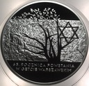 20 zł złotych 2008 Getto 65 rocznica Powstania w Getcie Warszawskim SREBRO