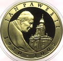 10 zł złotych 2005 Jan Paweł II platerowana złotem SREBRO