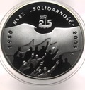 10 zł złotych 2005 NSZZ Solidarność 1980 2005 SREBRO