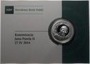 10 zł złotych 2014 Kanonizacja Jana Pawła II SREBRO