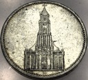Niemcy 5 marek Reichsmark 1935 Kościół wieża SREBRO
