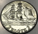 2 zł złote 1936 Żaglowiec Żaglówka Statek SREBRO (nr 1)
