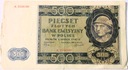 1940 500 zł Pięćset Złotych seria A Góral