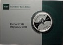 20 zł złotych 2014 Patrioci 1944 Obywatele SREBRO