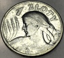 1 zł złoty 1925 Żniwiarka Kobieta i kłosy kropka SREBRO