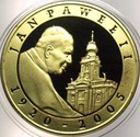 10 zł złotych 2005 Jan Paweł II platerowana złotem SREBRO