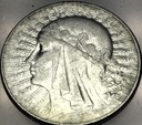 10 zł złotych 1932 Głowa Kobiety Polonia Babka SREBRO