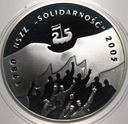 10 zł złotych 2005 NSZZ Solidarność 1980 2005 SREBRO