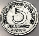 Królestwo Polskie 5 Fenigów 1917