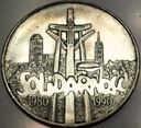 100000 zł złotych 1990 Solidarność TYP A uncja 1 oz SREBRO