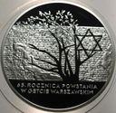20 zł złotych 2008 Getto 65 rocznica Powstania w Getcie Warszawskim SREBRO