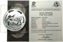 Fabulous Nowa Zelandia dolar 2008 Ptak Kiwi SREBRO