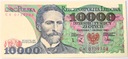 1988 10000 zł złotych Wyspiański, seria CK