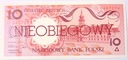 NIEOBIEGOWY 10 zł złotych 1990 WARSZAWA