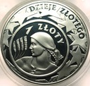 10 zł złotych 2004 1 zł 1924 Żniwiarka Dzieje Złotego SREBRO
