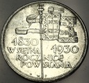 5 zł złotych 1930 r. Sztandar RZADKA SREBRO