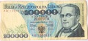1990 100000 zł złotych Moniuszko seria AB
