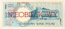 NIEOBIEGOWY 1 zł złoty 1990 GDYNIA