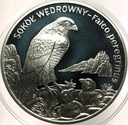 20 zł złotych 2008 Sokół Wędrowny Zwierzęta Świata SREBRO