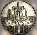 100000 zł złotych 1990 Solidarność TYP A uncja 1 oz SREBRO