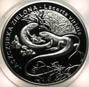20 zł złotych 2009 Jaszczurka Zielona Zwierzęta Świata SREBRO