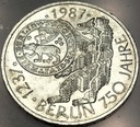Niemcy 10 Marek Mark SREBRO 1987 Berlin 750 lat