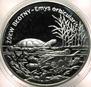 20 zł złotych 2002 Żółw Błotny Zwierzęta Świata SREBRO