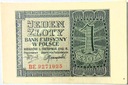 1941 1 zł Jeden Złoty, seria BE