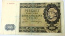 1940 500 zł Pięćset Złotych seria A Góral