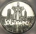 100000 zł złotych 1990 Solidarność TYP A uncja 1 oz SREBRO